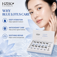 Sérum en poudre lyophilisée au lotus bleu, marque privée, ensemble de soins du visage hydratants et apaisants, fabricant OEM ODM