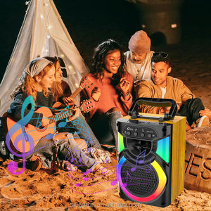 ลำโพงบลูทูธไร้สาย ZQS14103W ใช้แบตเตอรี่ ไฟ LED RGB สำหรับงานปาร์ตี้ ดีเจ พร้อมไมโครโฟนสเตอริโอ ซับวูฟเฟอร์เสริม - Product Image 6