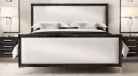 Sassanid OEM Offre Spéciale Collection de chambre à coucher de style international Lit à panneaux en tissu Benoit avec pied