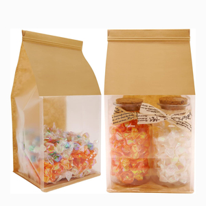 Großhandel Brown <span class=keywords><strong>Kraft</strong></span> Papiertüten Fast Food Take Away Verpackung für Lebensmittel Bäckerei Brot für Werbeaktionen - Product Image 1