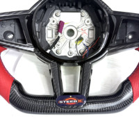 Volant en cuir en fibre de carbone personnalisable pour les modèles compatibles BMW LCI F10 F12 F30 F90 G05 G20 G80 G82 E46 E60 E90 E92