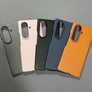 Étui en cuir de luxe haut de gamme pour Samsung Galaxy Z Fold 7 ZFold 6, pare-chocs en métal pour objectif, coque de téléphone portable mate de protection - Product Image 2