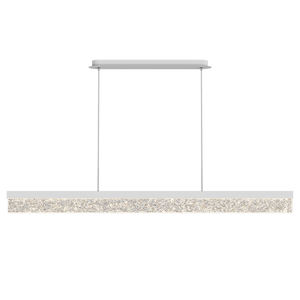 モダンな室内装飾ブラックアルミニウム長方形ロングシャンデリアライト白色アクリルLEDリニア天井ペンダント吊りランプ - Product Image 6