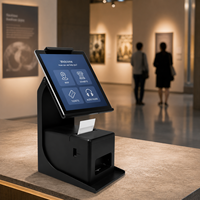 Support d'imprimante POS pour tablette d'exposition muséale PS-20A, support d'affichage métallique pour kiosque d'information, galerie et salle d'exposition
