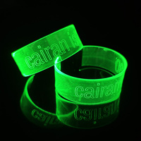 Concert de festival activé par le son vibrant lumineux Nfc Rfid bracelets promotionnels Led personnalisés bracelet gravé