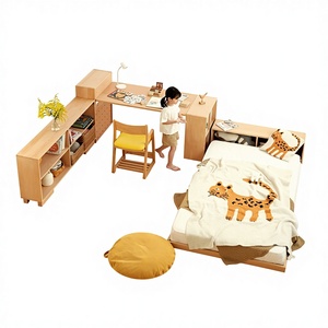 Cama Infantil Faroro Cube para Niños y Niñas, Estilo Princesa, Tatami, <span class=keywords><strong>Madera</strong></span> Maciza, Diseño Montessori Simple y Moderno, con Almacenamiento, Certificación FSC - Product Image 1