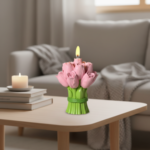 Tulpboeket Kaars Siliconen Mal DIY Lelie Onregelmatige Vorm Valentijnsdag Decoraties - Product Image 6