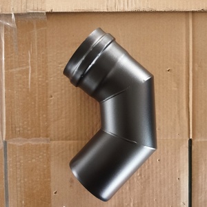 Kit de <span class=keywords><strong>cheminée</strong></span> pour poêle à granulés, diamètre 80 mm ou 100 mm, acier au carbone noir, épaisseur 1,0 mm - Product Image 5