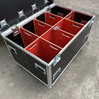 Boîte de transport de câbles audio utilitaire de grande capacité, protection des câbles, DJ, scène, transport, demi-coffre, valise de transport aérien avec séparateurs et plateau