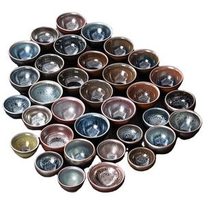 ชุดถ้วยชาเซรามิก Jianyang Jianzhan ลายหยดน้ำมันเคลือบสีแบบใหม่สไตล์จีนโบราณ ทำจากแร่ดิบเหล็ก สำหรับชงชาแบบกังฟู - Product Image 5