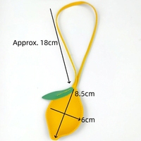 Nieuwe Creatieve Lente Frisse Fruit Citroen Lederen Handtas Bagage Hangende Hanger Schattige Citroen Tas Decoratie Accessoires Op Maat Sleutelhanger