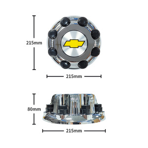 Cache-roue Chevrolet 215 mm en alliage chromé pour roues de camion - Product Image 1