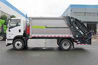 Camion compacteur de déchets électrique Shacman Dechuang New Energy, véhicule électrique pur, zéro émission, chargement arrière, compression