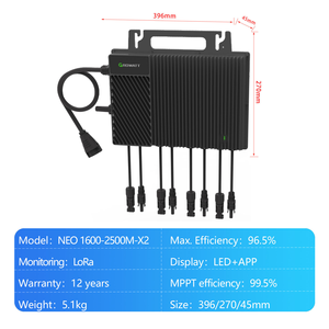 <span class=keywords><strong>Microinversor</strong></span> Monofásico Growatt de 2kW con 4 MPPTs NEO 2000-2500M-X2, <span class=keywords><strong>Microinversor</strong></span> Solar Fotovoltaico Conectado a la Red - Product Image 2
