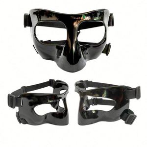 Casco Deportivo con Protector Nasal, Máscara de Baloncesto, Protector Facial, Correa Elástica Ajustable, Ligero, de Acero Inoxidable - Product Image 1