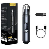 Tondeuse à poils de nez électrique portable transfrontalière, version rechargeable sur batterie, unisexe, entièrement automatique, silencieuse, détachable
