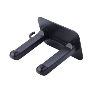 Support mural pour sèche-cheveux, double niveau, en plastique, avec trous de fixation, pour salle de bain, rangement d'outils de nettoyage pour sèche-cheveux - Product Image 1