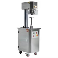 Máquina de Coser Semiautomática Eléctrica para Sellado de Latas de Bebidas y Alimentos, Selladora de Frascos de Papel/Aluminio con Sellado Térmico