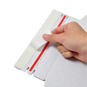 批发热卖定制标志自封礼品盒撕条印刷瓦楞纸板环保纸包装 - Product Image 4