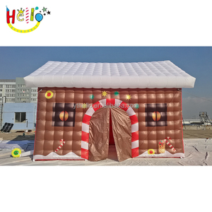 Cabane en rondins gonflable de Noël, maison en bois d'hiver gonflable avec design personnalisé - Product Image 4
