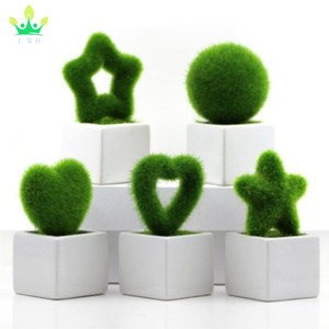 Coeur <span class=keywords><strong>artificiel</strong></span> Bonsaï Plantes Flocage Mousse Ornement Botanique Mini Pot Bureau Topper Faux Fleurs Artificielles Bureau - Product Image 5