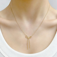 Collar de Oro Sólido de 18K AU750 para Mujer, Cadena Delicada Ajustable para Clavícula, Múltiples Estilos, Joyería Fina Personalizable, Regalo
