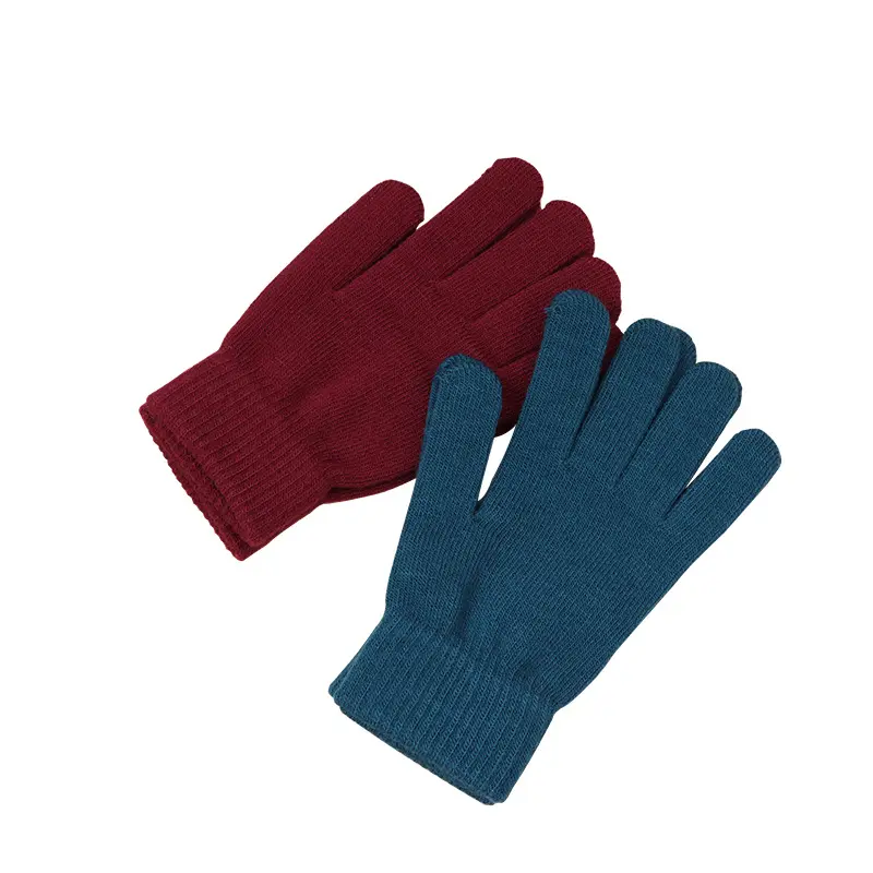 Wholesale Custom Factory Direct Warm Winter Gloves For Men And Women Thick Wool Knitted Gloves