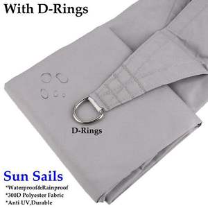 Voile d'ombrage rectangulaire imperméable en polyester 4m x 4m avec protection UV à 98% en polyester pour patio extérieur et jardin - Product Image 2