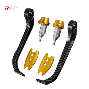 ユニバーサルオートバイスクーターブレーキクラッチレバーガードハンドガードプロテクターCNCアルミカーボンファイバーカラー16 18mm中空バーエンド - Product Image 4