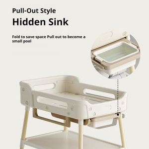 <span class=keywords><strong>Table</strong></span> <span class=keywords><strong>à</strong></span> <span class=keywords><strong>langer</strong></span> multifonctionnelle pour bébé, mobile, <span class=keywords><strong>pliable</strong></span>, 3 en 1, avec <span class=keywords><strong>baignoire</strong></span> pour bébé - Product Image 2