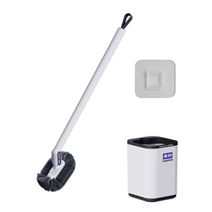 Sobam Long <b>Handled</b> <b>Toilet</b> Brush Rectangular Durable Ergonomic Wall Mounted No Drilling Home Bathtub Use - Product Image 5
