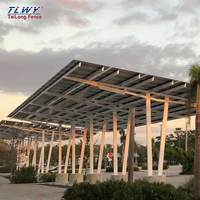Sistema di Carport Solare in Alluminio Leggero, Struttura in Acciaio per Montaggio a Terra, Garage per Parcheggio, Montaggio Pannelli Solari per Carport