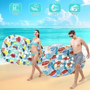 Flotador Inflable para Piscina con Estampado de Hojas Tropicales de PVC, en Forma de Zapatilla - Product Image 3