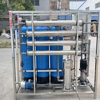 Système d'osmose inverse 1000L/H pour le traitement de l'eau pure avec PLC et pompe pour la filtration de l'eau de forage