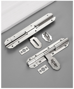 Heavy Duty Stainless Steel Barrel Bolt Security <b>Padlock</b> Latch Extra Long Slide Bolt for Outdoor Iron Gate Fence Warehouse Barn - Product Image 4