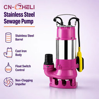 Pompa Air Limbah ZHELI AC 2hp, Pompa Submersible Listrik Stainless Steel untuk Penggunaan Sistem Drainase Rumah dan Kebun