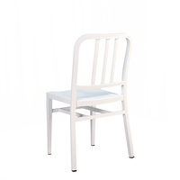 Chaise de restaurant nordique moderne à vendre, siège luxueux, pieds en métal durables, chaises de salle à manger pour restaurant, pour événements, blanches