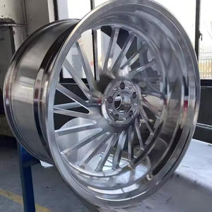 Roda tempa baru H gaya aluminium Aloi roda dalam desain piring Polandia krom disikat roda tempa kustom - Product Image 2