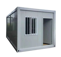Maison conteneur modulaire préfabriquée pliable contemporaine de 20 pieds à panneaux sandwich, facile à assembler, avec conception mobile pour le camping