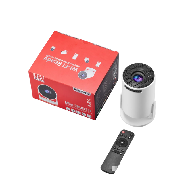 Smart Android HD Mini Portable LCD Projector M5 Built-in Speakers Rechargeable Battery-Home Theater Mobile Phone Synchronizable