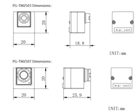 Module de caméra thermique PG-TM2507, résolution 256 * 192, module thermique infrarouge léger, noyau d'imagerie thermique