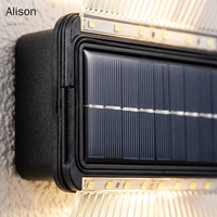 Lampe murale solaire LED extérieure pour hôtel et villa, étanche IP65, en aluminium, détection crépusculaire, sans fil, pour sécurité et décoration de façade Alison