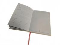 Cuaderno diario blanco personalizado, planificador espiritual de tapa dura de lino con cinta elástica