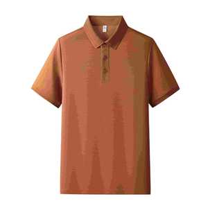 Polo en popeline de coton pour homme, fin, anti-plis, à col, manches courtes, avec étiquette et tags - Product Image 2