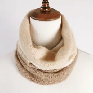 Morbido pianura snood leggero infinity sciarpa lavorata a maglia del collo da viaggio più caldo cashmere per le donne