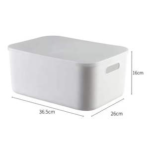 Descuento a granel Heavy Duty Lidded Rectángulo Plástico blanco Almacenamiento doméstico para la organización del hogar Misceláneas <span class=keywords><strong>Caja</strong></span> de almacenamiento de plástico - Product Image 5