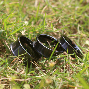 Bán Buôn 10Mm Màu Đen Trắng Gốm Gốm Thép Không Gỉ Titan Tungsten Vòng Lõi Trống Cho Inlay Shell DIY Đồ Trang Sức Ban Nhạc - Product Image 3