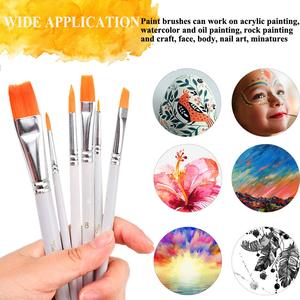 Bview Art pennelli per artisti con punta Fine pennelli per artisti/acquerello/olio/Gouache 6 pezzi pennelli per pittura acrilica in Nylon - Product Image 4