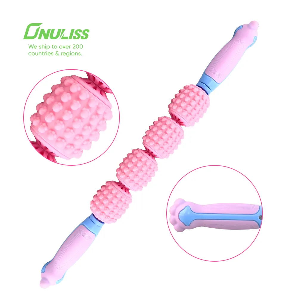 Fascia Muscle Roller Neck and Back Massager for Cellulite and Sore Muscles Trigger Point Body Roller Deep Tissue Massage Stick