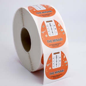 Custom Full Color Printed Coated Paper Oval Sushi Labels Roll Adhesive Stickers for <strong>Japanese</strong> Restaurant Takeout Food Packaging - Product Image 4